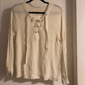 umgee tie up sweater